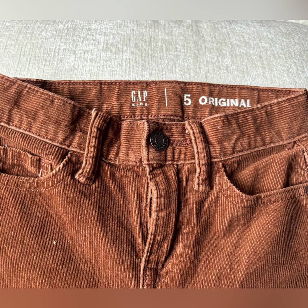 GAP Kids Brown Original Fit Corduroy Pants Size 5 - Picture 3 of 4